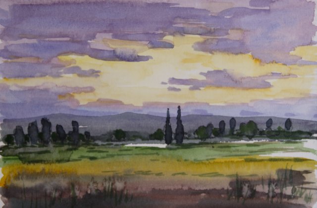 Abendstimmung in der Toskana